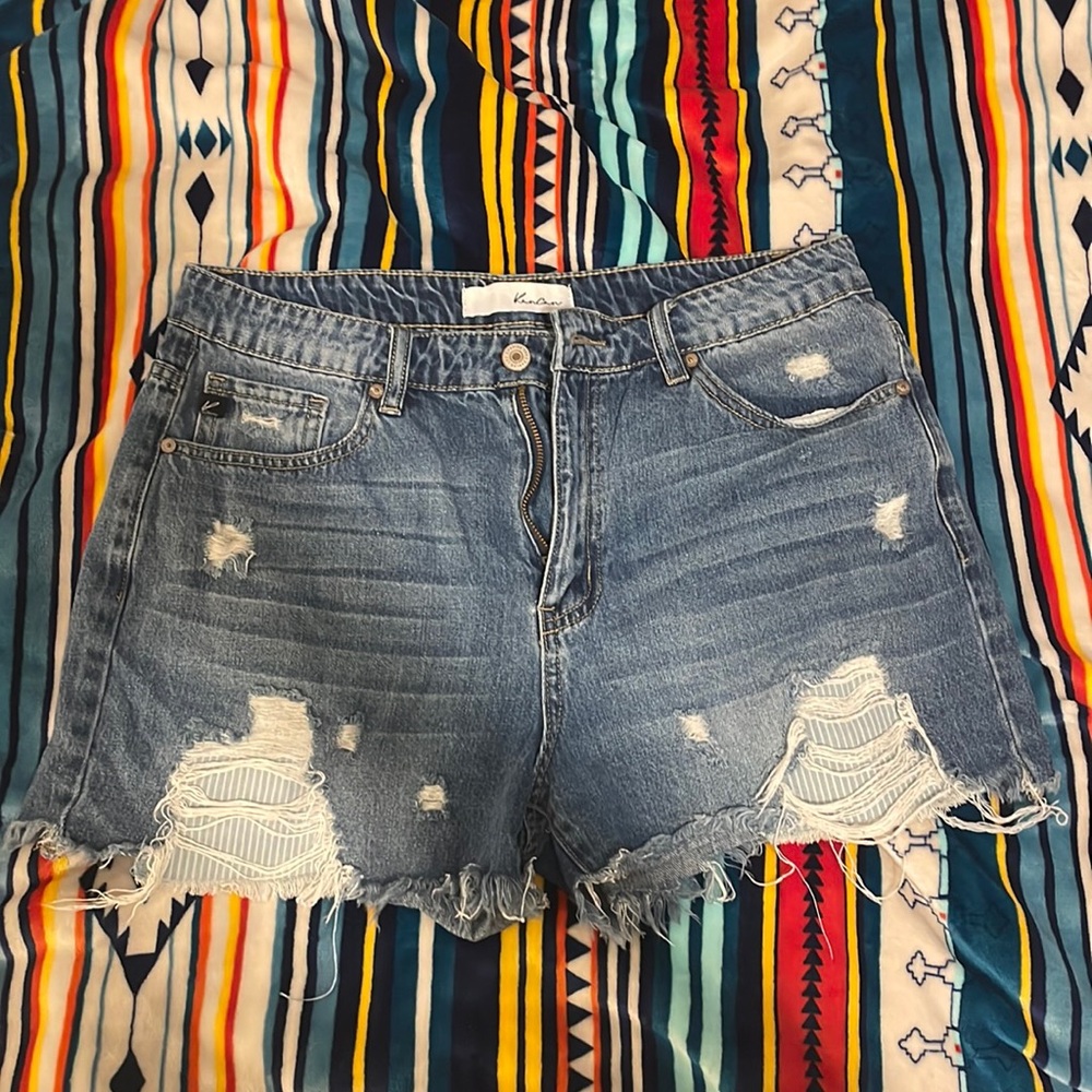 Kancan Ripped Jean Shorts